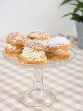 Almond buns Stock Photos