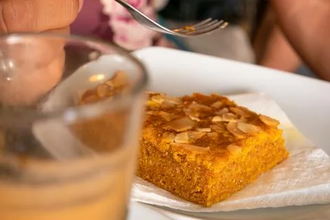 Almond cake Stock Photos