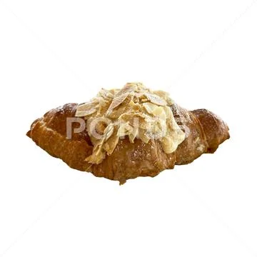 Almond croissanton white background 01 Modello PSD