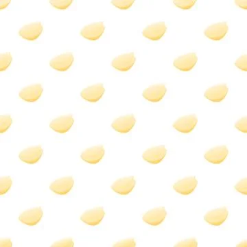 Almond flakes seamless pattern on white background Stock Illustration