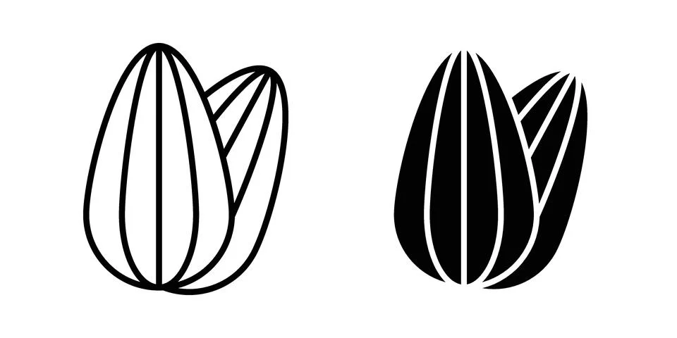 Almond icon vector design illustrations Illustrazione stock