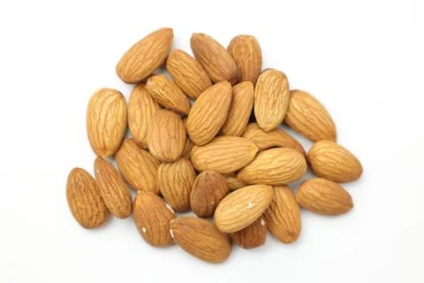 Almond isolated on white background Stockfoto's