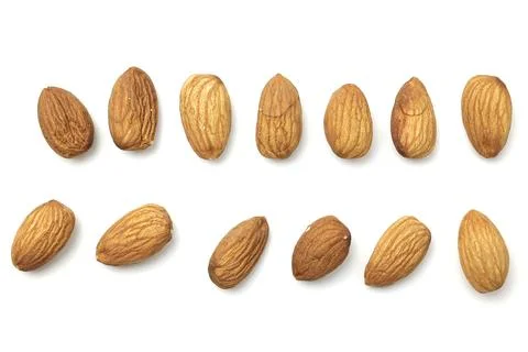 Almond isolated on white background Stock Photos