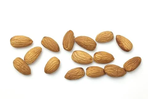Almond isolated on white background Stock Photos