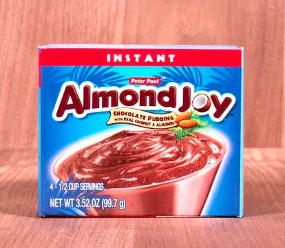 Almond Joy pudding 库存照片