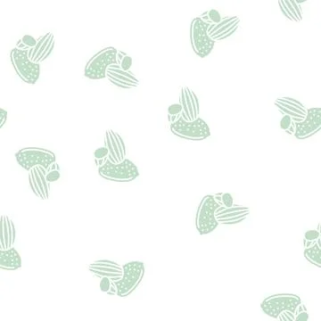 Almond nut glyph seamless pattern Stockillustratie