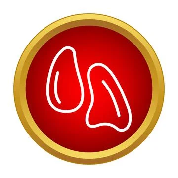 Almond nut line art simple icon design Stock Illustration