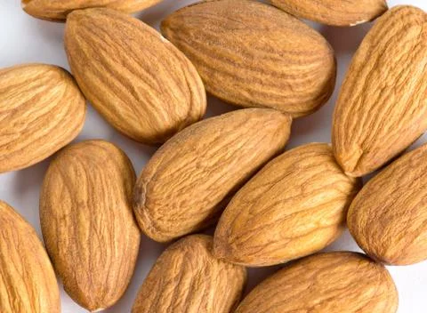 Almond nuts background Stock Photos