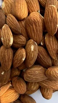 Almond nuts close up texture background for food and design use 写真素材