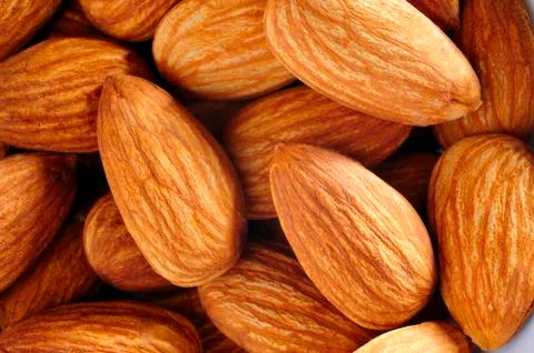 Almond nuts closed-up Stock Photos