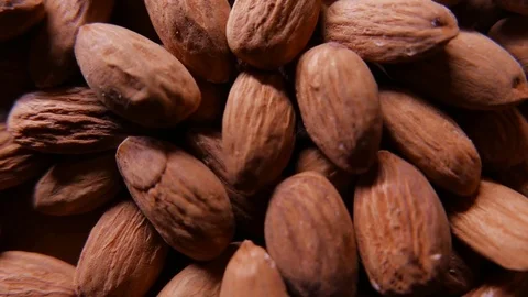 Almond nuts. Closeup 4K 動画素材 73571377