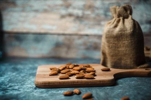 Almond nuts Stock Photos
