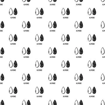 Almond pattern seamless Stock Illustration