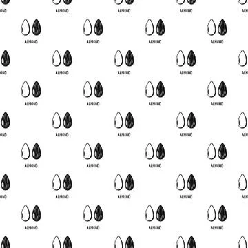 Almond pattern seamless vector Stock Illustration