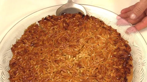 Almond pie Stock Footage 109424353