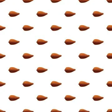 Almond seeds forming a seamless pattern background Stock Illustration
