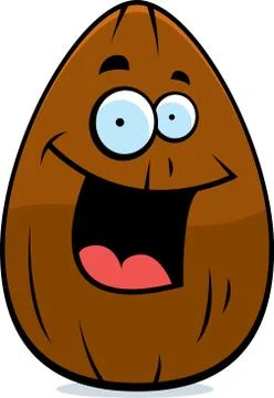 Almond Smiling Stock Illustration