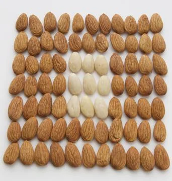 Almond square Stockfoto's