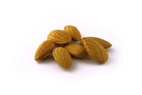 ALMOND WITH WHITE BACKGROUND Stock Photos