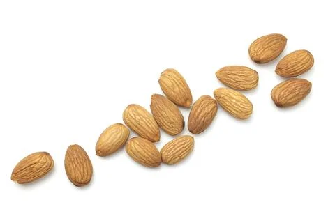 Almond on white 写真素材