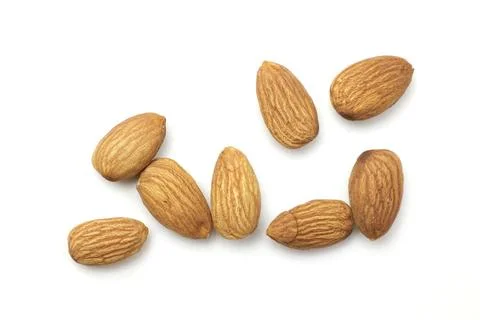 Almond on white Фото