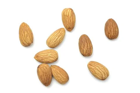 Almond on white 写真素材
