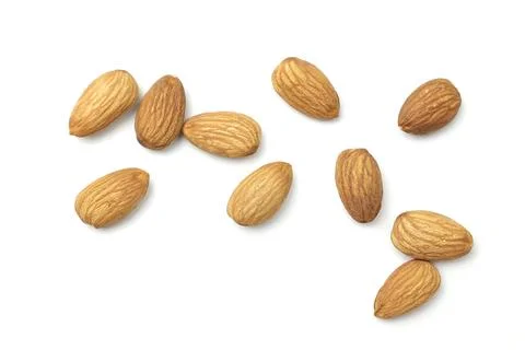 Almond on white Фото