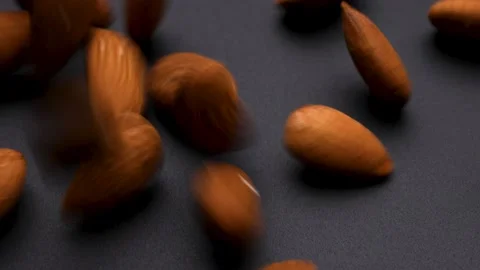 Almonds. 4K slow motion Stock Footage 159685262