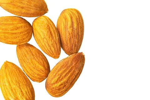 Almonds. Almond Kernels for Background or Texture, with clipping path, full d Stock Photos