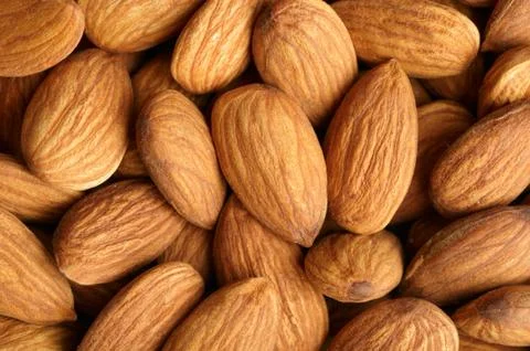 Almonds background Foto stock
