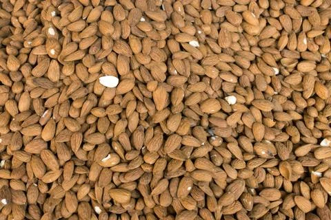Almonds background Stock Photos
