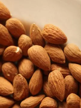 Almonds background Stock Photos