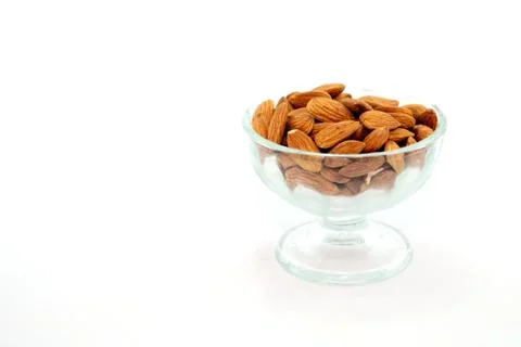 Almonds in a bowl Stock Photos