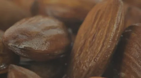 Almonds close-up Video stock 10797239