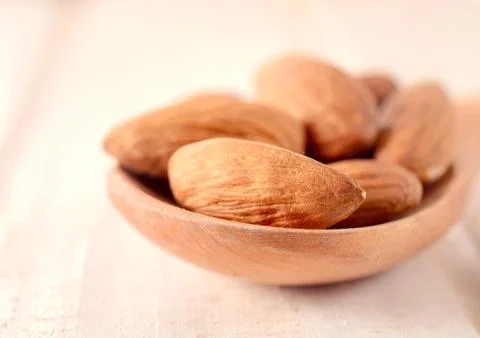 Almonds close up Stock Photos