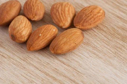 Almonds close up Stock Photos