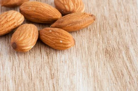 Almonds close up Stock Photos