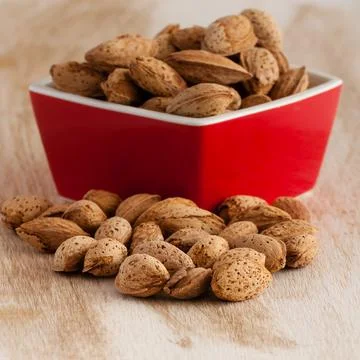 Almonds close up Stock Photos