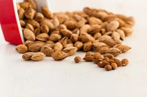Almonds close up Stock Photos