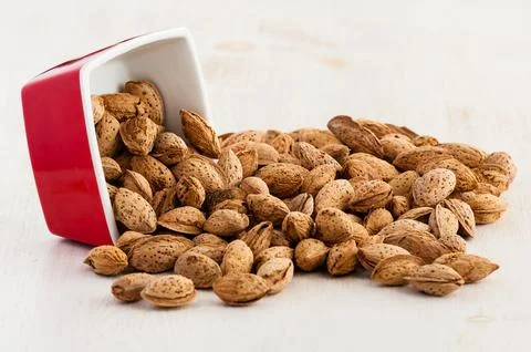 Almonds close up Stock Photos