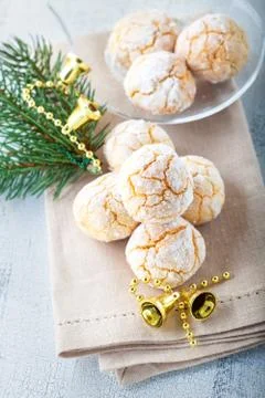 Almonds Cookies Macaroon Stock Photos