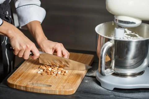 Almonds cutting knife Фото