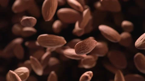 Almonds exploded 4k Video stock 229459257
