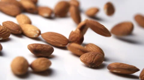 Almonds falling Video stock 49027057