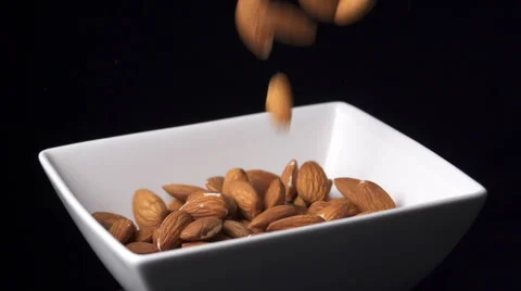 Almonds falling Stock-Footage 49027178