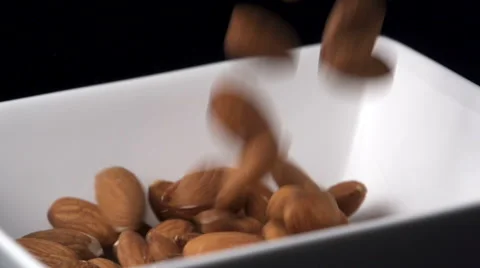 Almonds falling Video stock 49027300