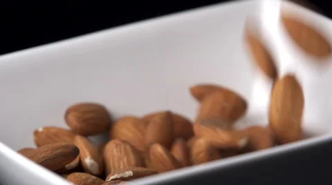 Almonds falling Video stock 49027497