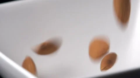Almonds falling Stock Footage 49027915