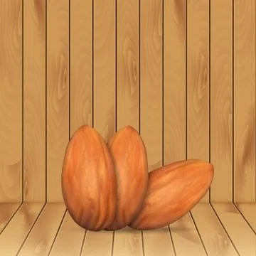 Almonds Stock Illustration