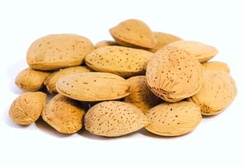 Almonds inshell Foto stock